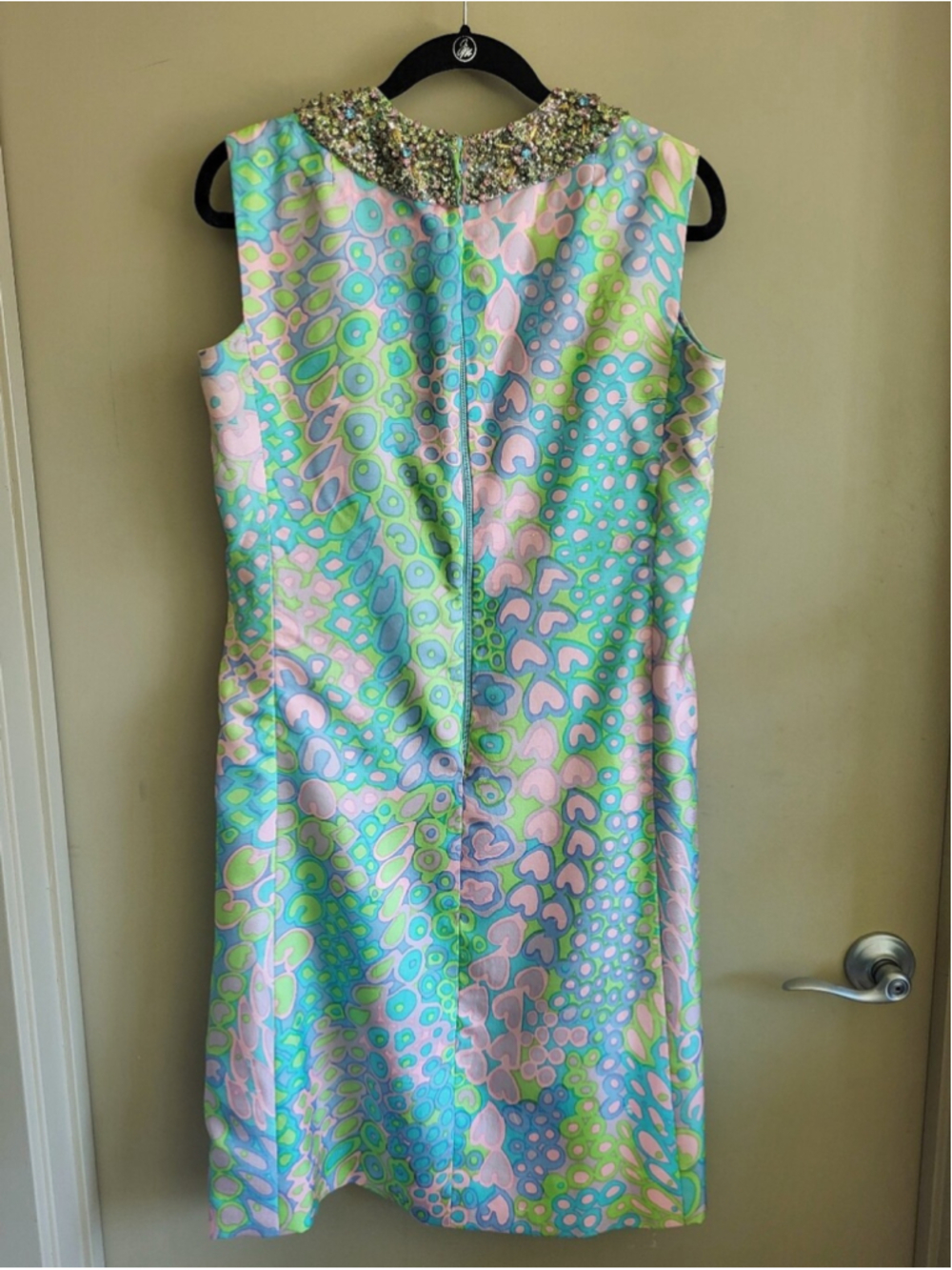 Vintage 1960s Saks Fifth Avenue Jeweled Mod Shift Dress - Picture 4 of 12